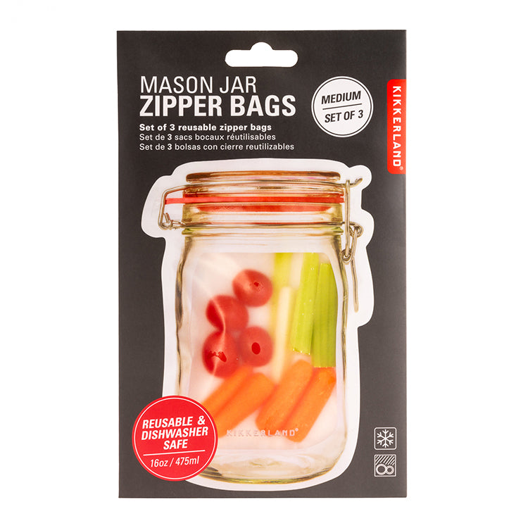 Zipper Mason Jar Bag Medium
