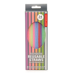 Rainbow Reusable Straws 8 Inch