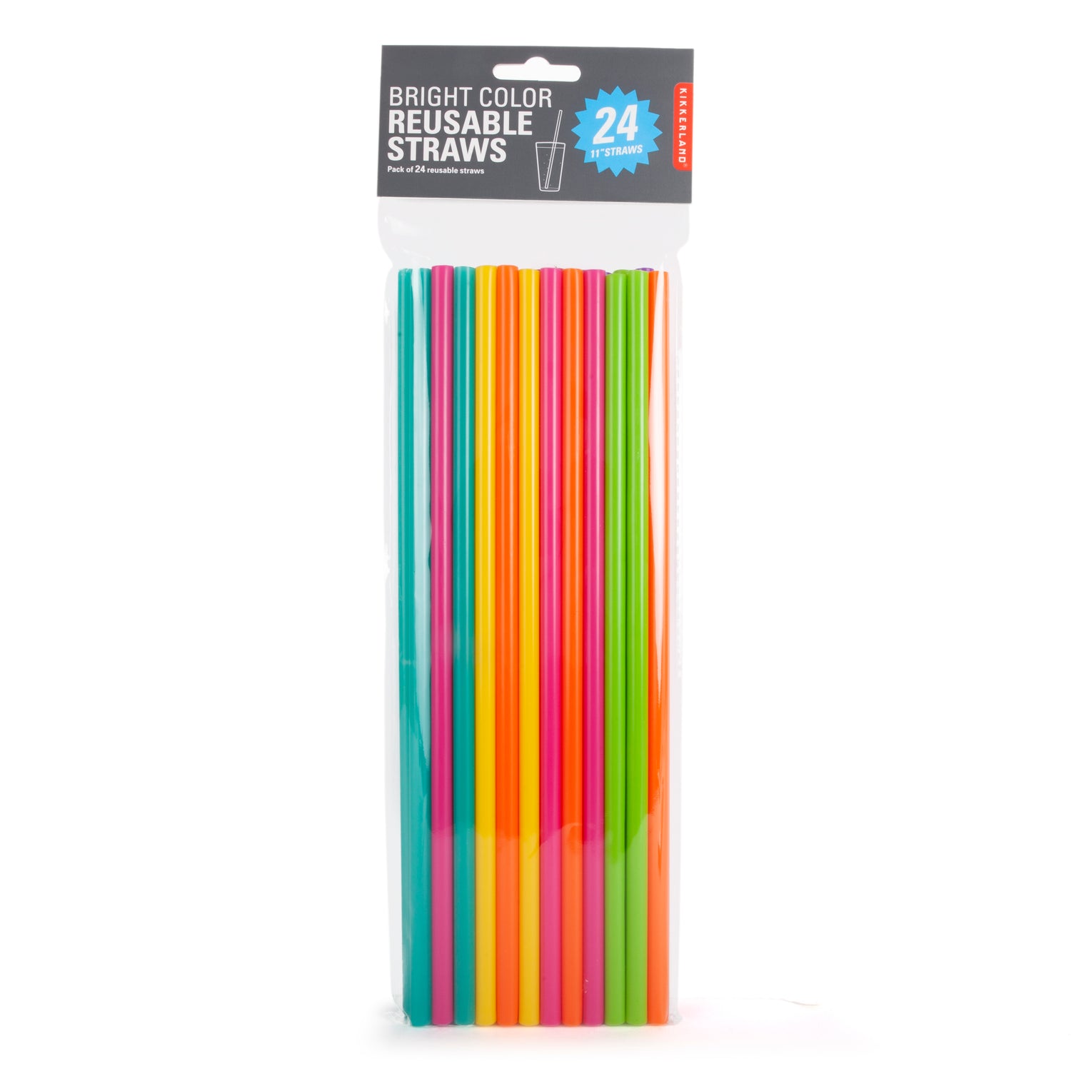 11” Bright Color Reusable Straws