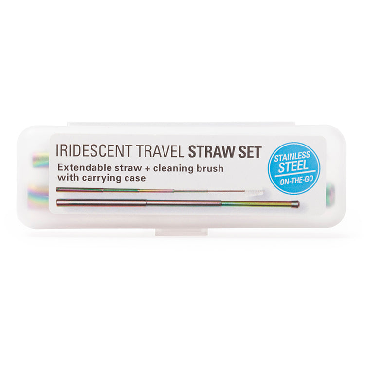 Iridscent Travel Straw Set