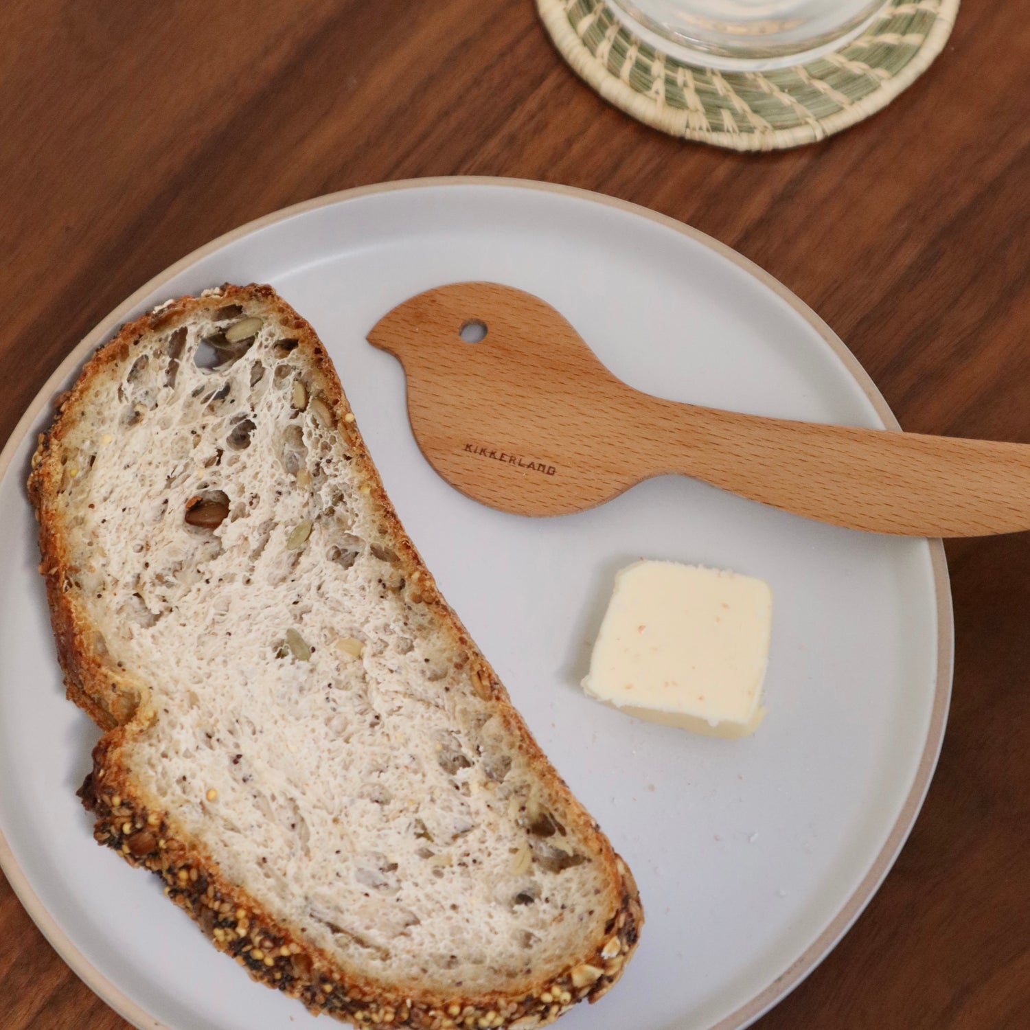 Couteau à beurre arrondi en bois pour pâte à modeler - Redecker