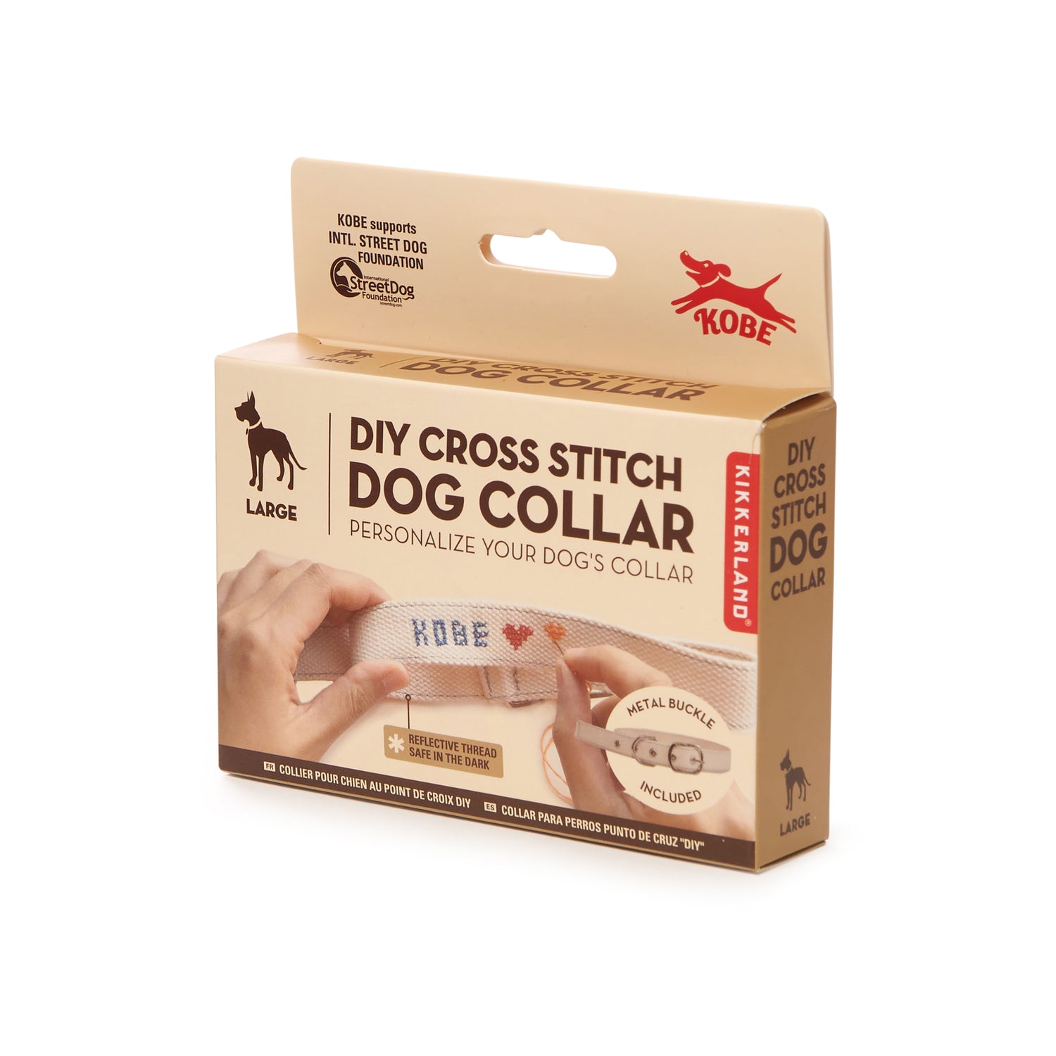 Kobe DIY Cross Stitch Dog Collar for Large Dogs