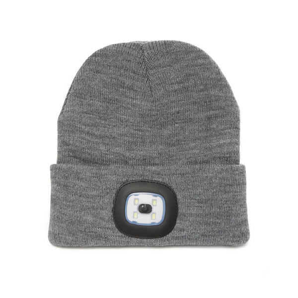 Bright LED Light Up Grey Beanie Hat – Kikkerland Design Inc