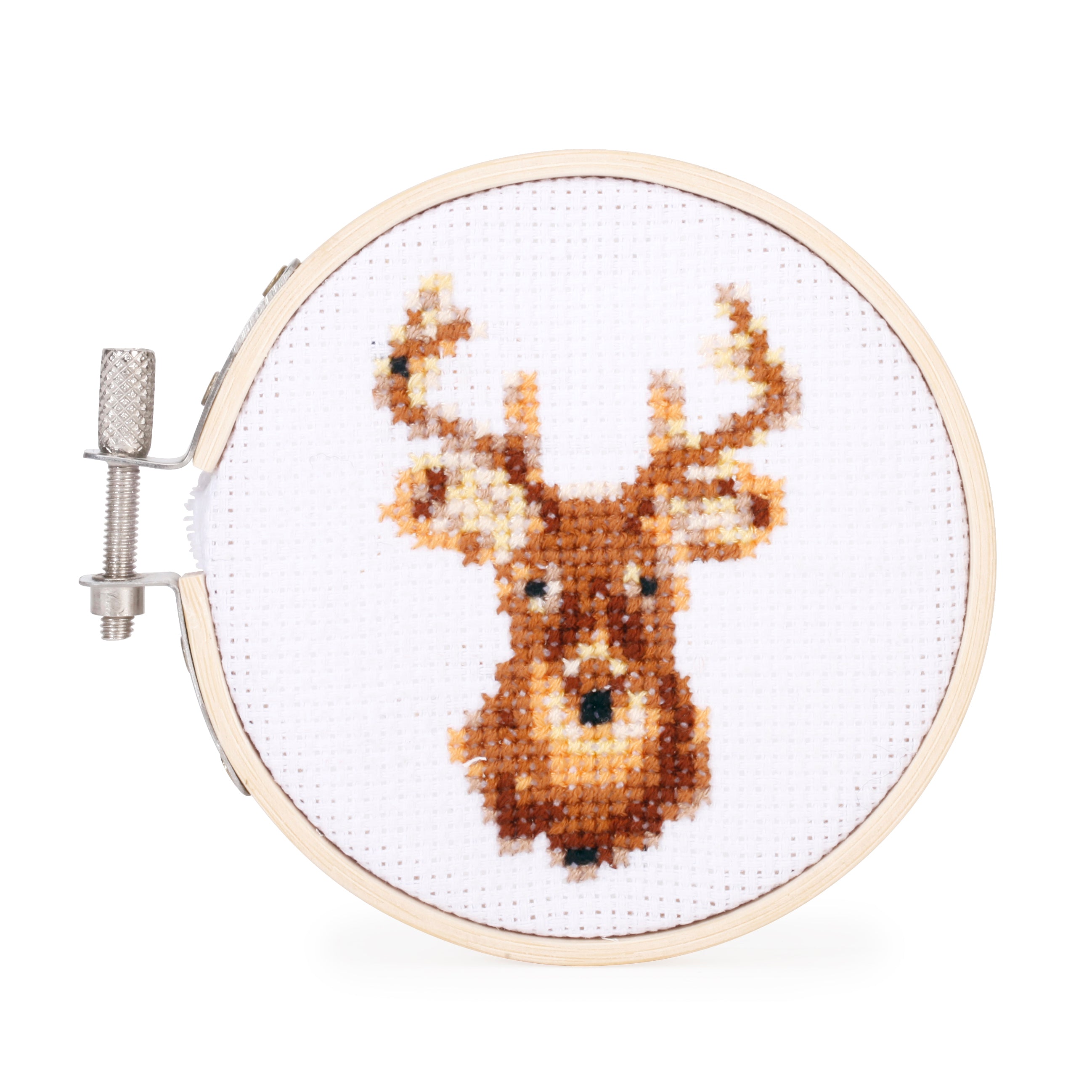 Deer Mini Cross Stitch Embroidery Kit – Kikkerland Design Inc