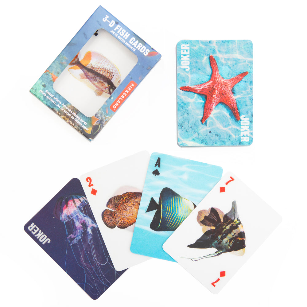 3D Fish Poker Size Playing Cards