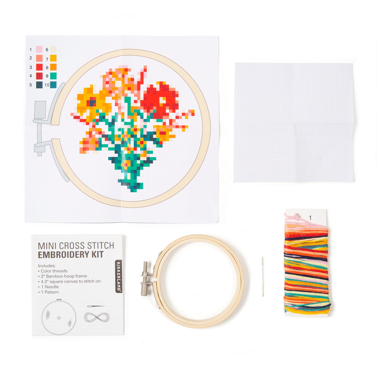 Tiny Flowers Ovals Counted Cross Stitch Kit - Needlework Projects, Tools &  Accessories