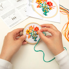 MiniCross Stitch Embroidery-Flowers