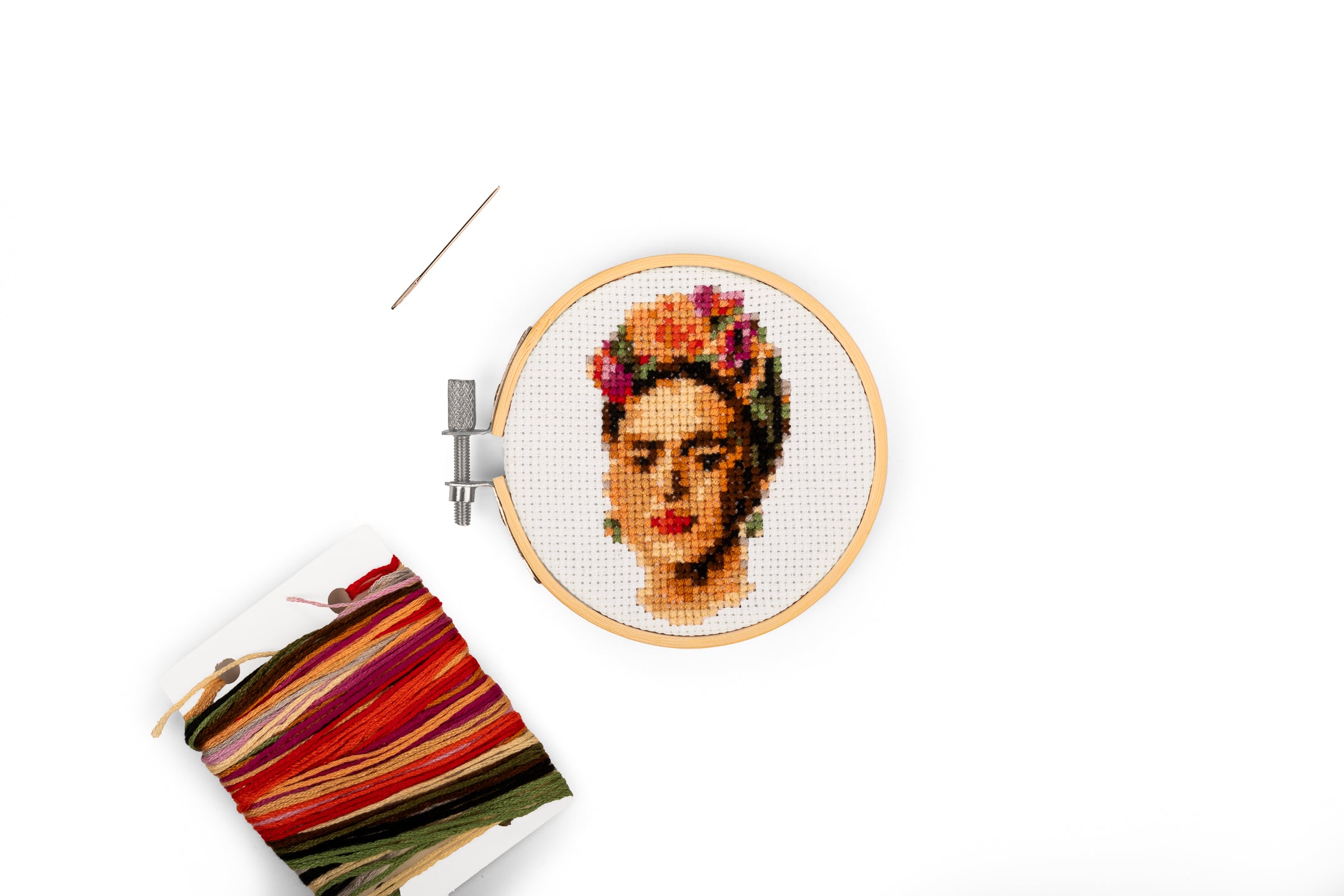 Frida Mini Cross Stitch Embroidery – Kikkerland Design Inc