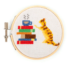 Cat Book Mini Cross Stitch Embroid