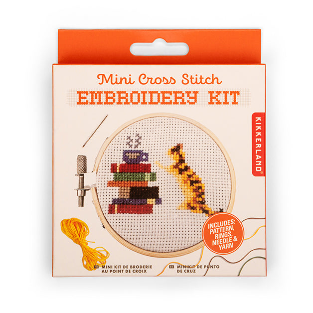 Cat Book Mini Cross Stitch Embroid