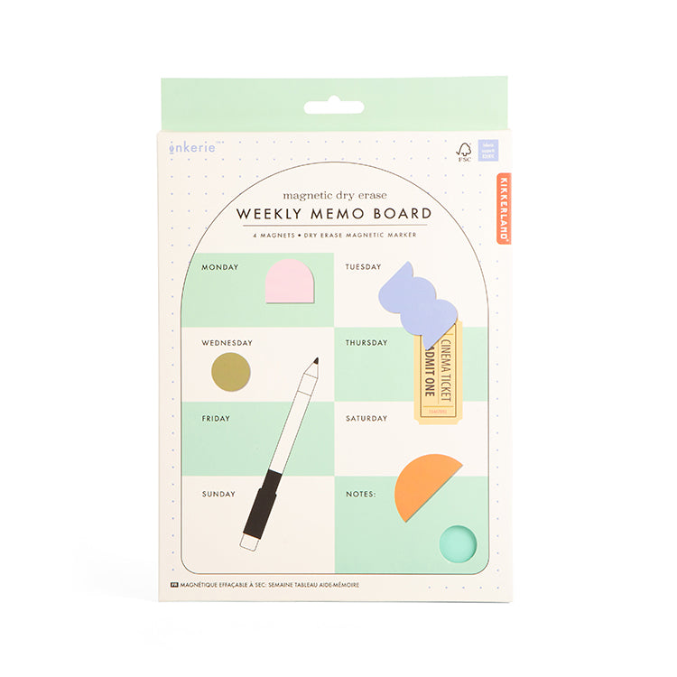 Magnetic Dry Erase Weekly Memo Board