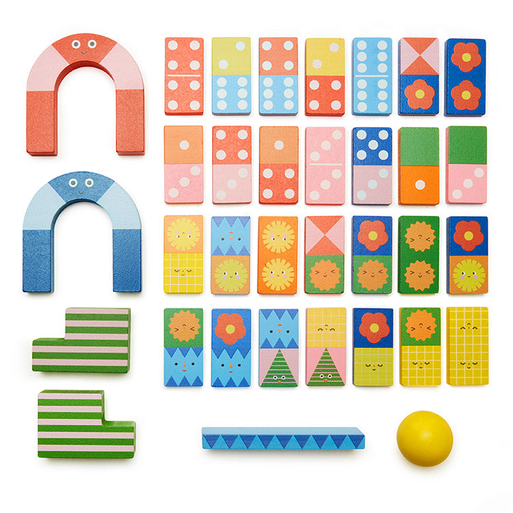 Kidoki Topple Twist Dominoes – Kikkerland Design Inc