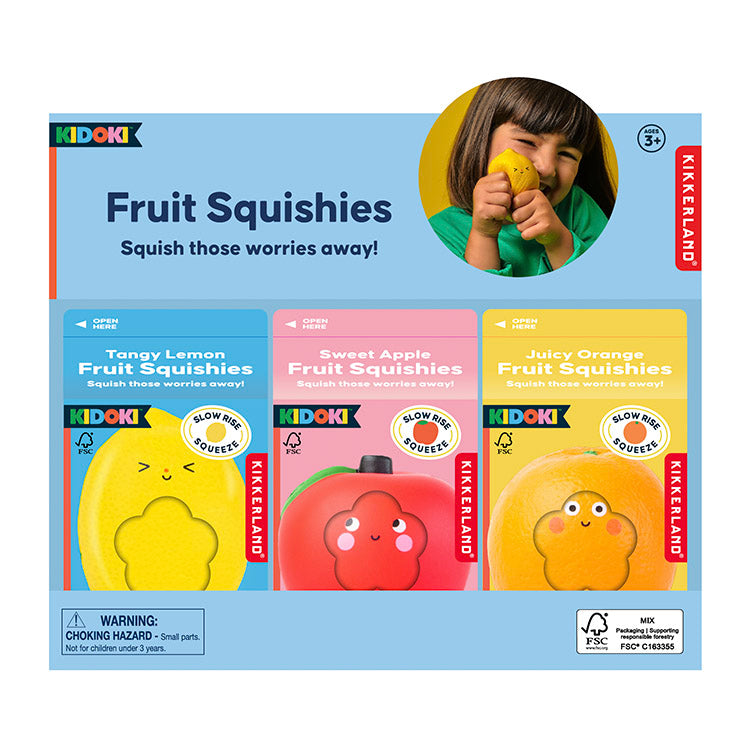 Kidoki Fruit Squishies – Kikkerland Design Inc