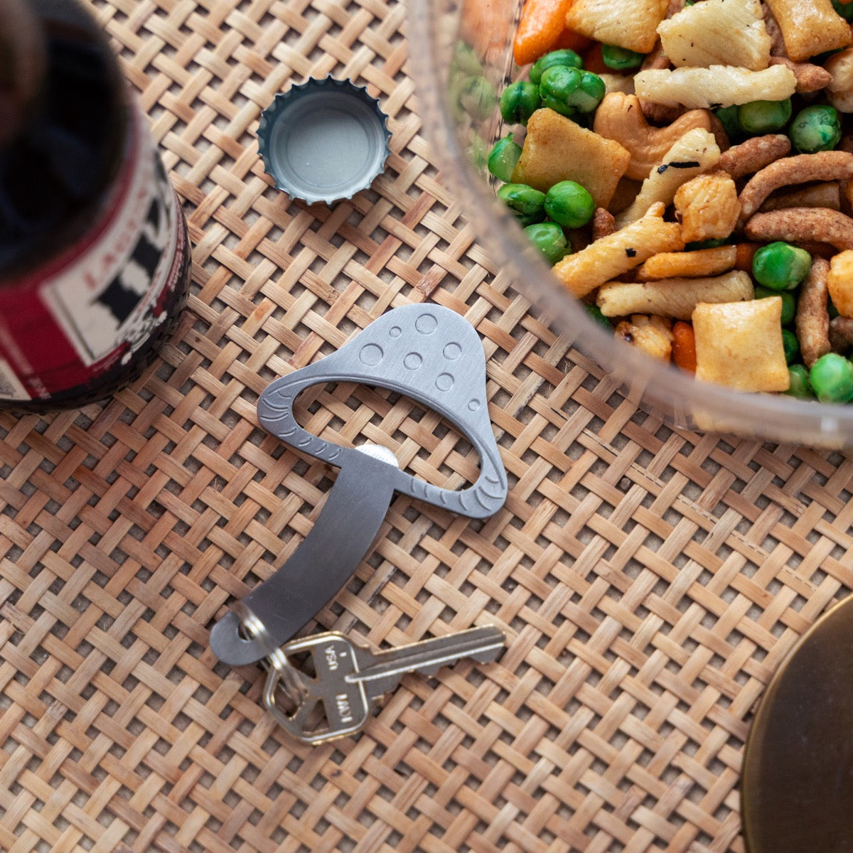 Mushroom Keychain Bottle Opener