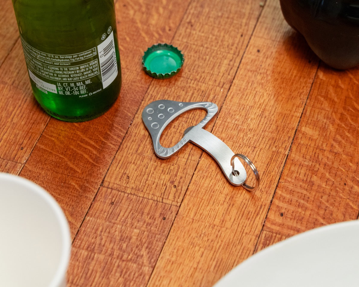 Mushroom Keychain Bottle Opener