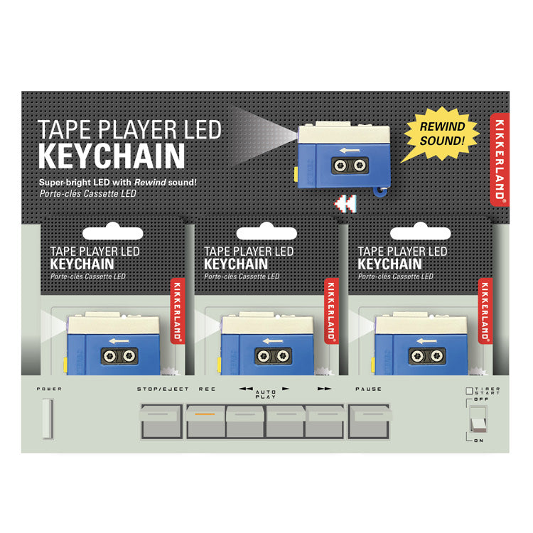Tape Player Led Keychain – Kikkerland Design Inc
