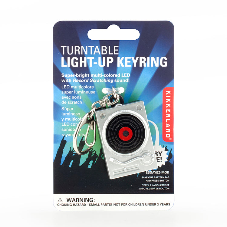 Turntable LED & Sound Keychain – Kikkerland Design Inc