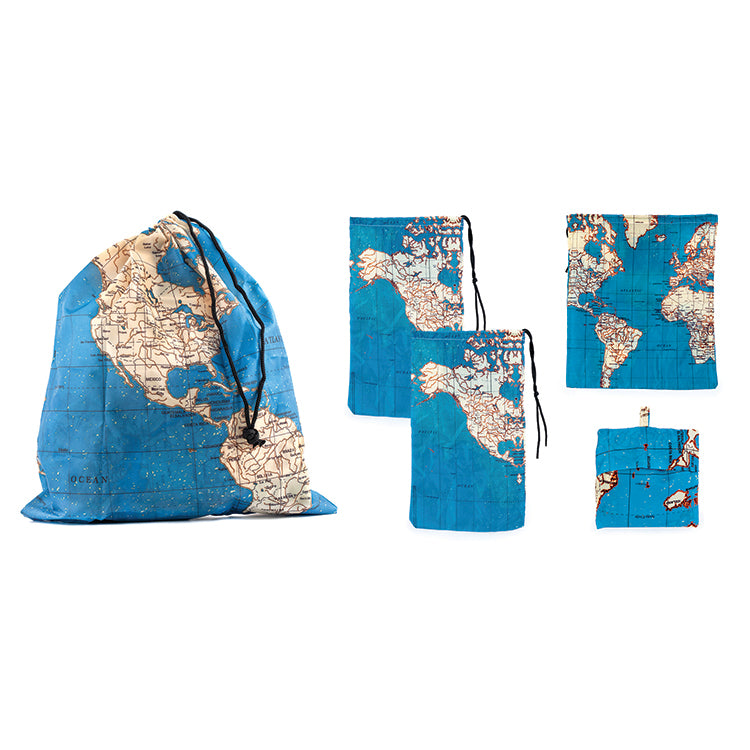 Travel Map Laundry Bags