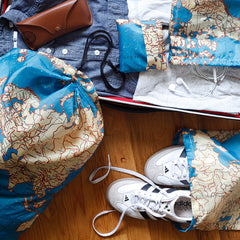 Travel Map Laundry Bags