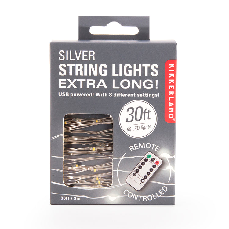 EXTRA LONG SILVER STRING LIGHTS