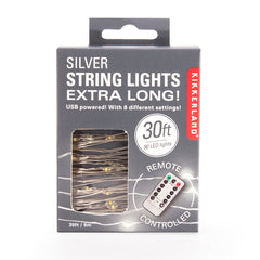 EXTRA LONG SILVER STRING LIGHTS