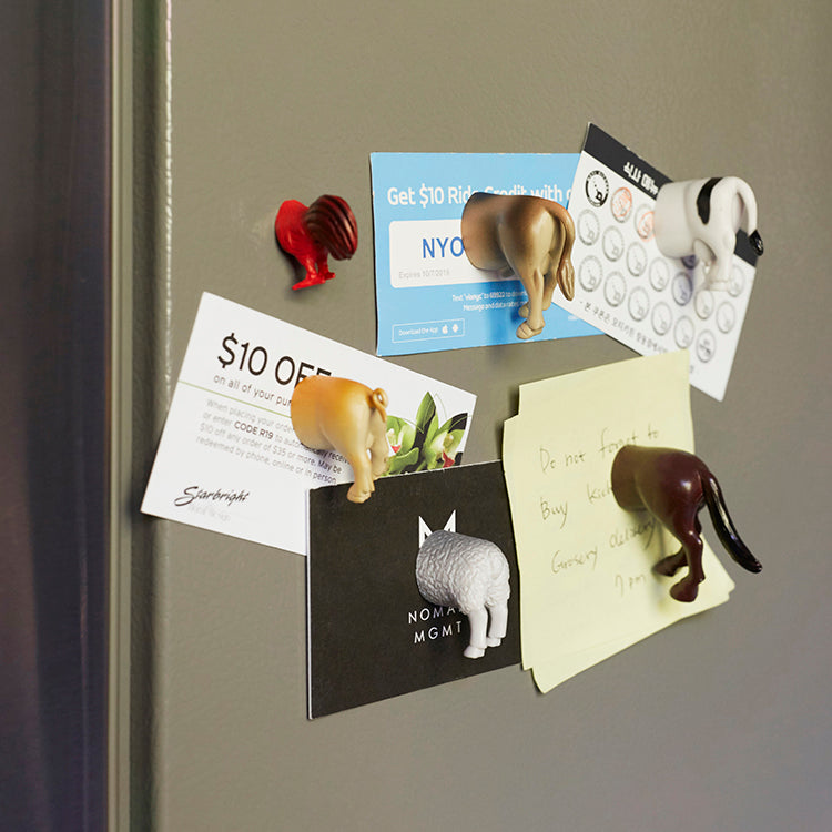 Farm Animal Butt Magnets 6 Per Set