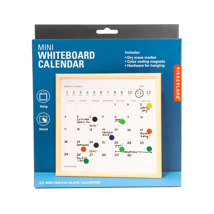 Mini Whiteboard Calendar – Kikkerland Design Inc
