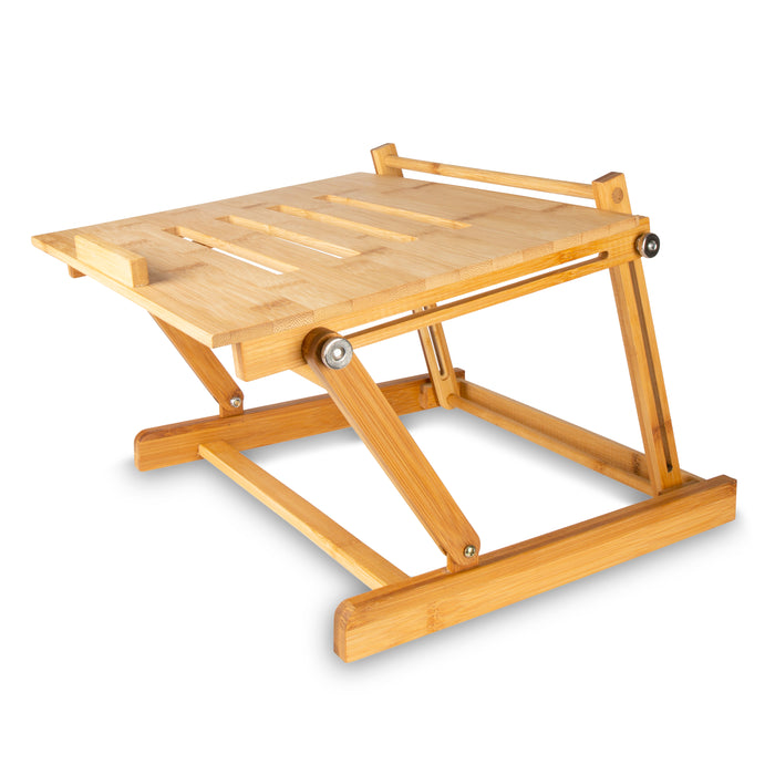 overdrijven een experiment doen zuigen Adjustable Universal Bamboo Laptop Stand — Kikkerland Design Inc
