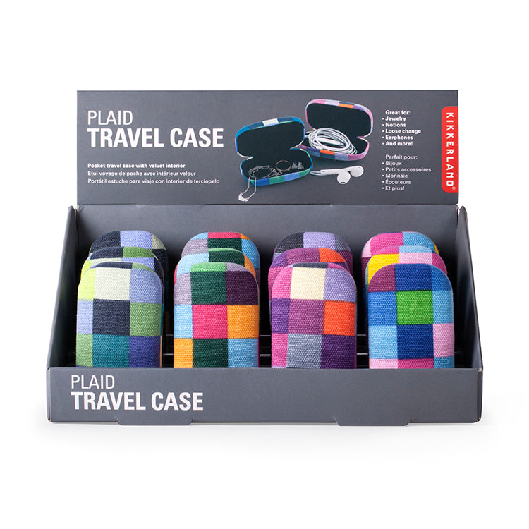 Plaid Travel Case – Kikkerland Design Inc Plaid Travel Case – Kikkerland Design Inc