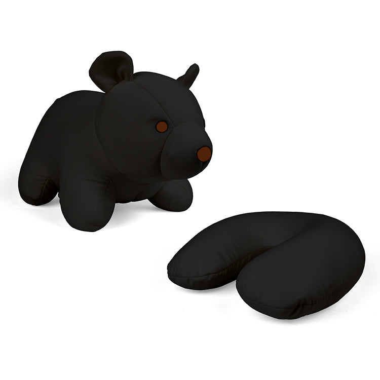 Zip And Flip Bear Head Rest Black