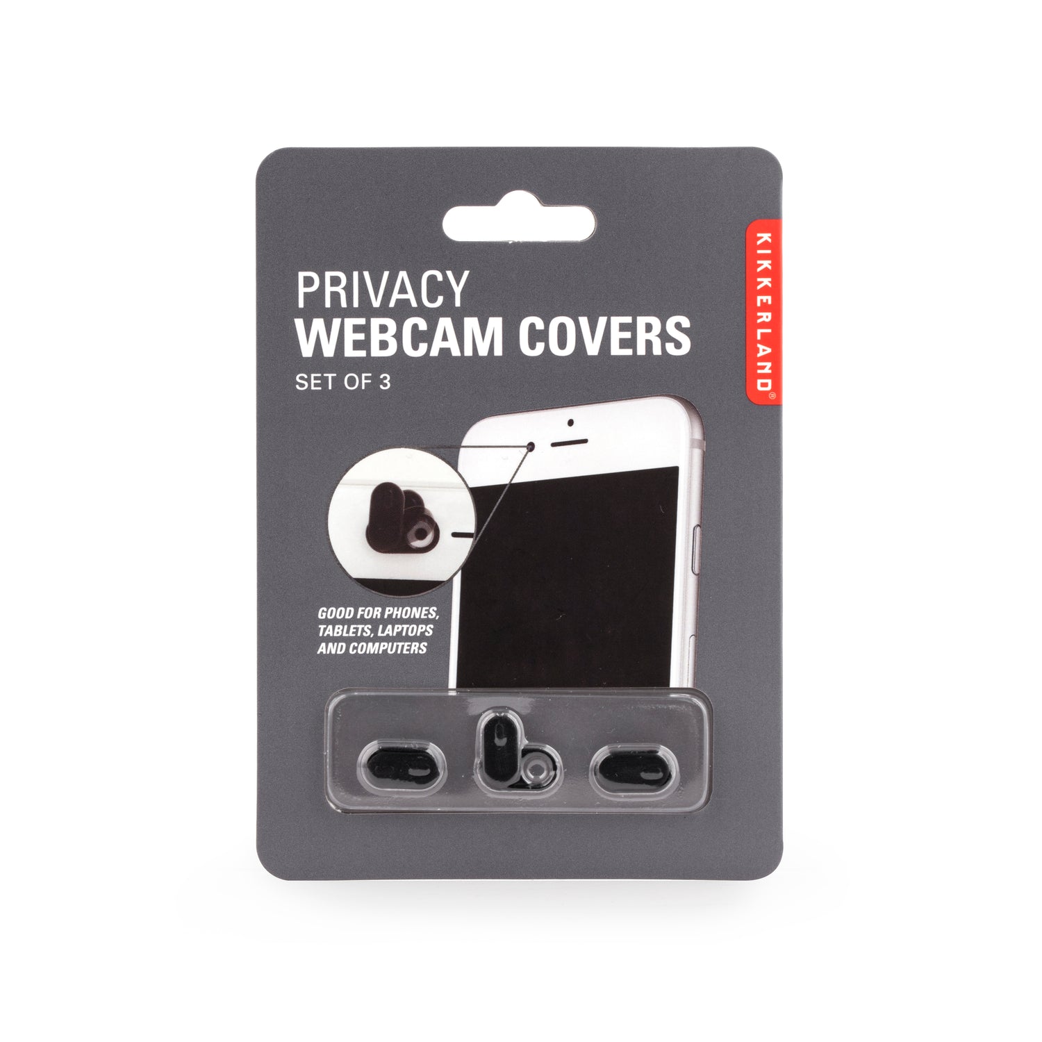 Cache caméra pour téléphone, tablette, ordinateur Kikkerland Privacy Webcam  Covers