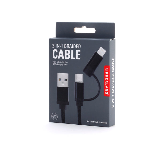Black 2-in-1 Braided Cable