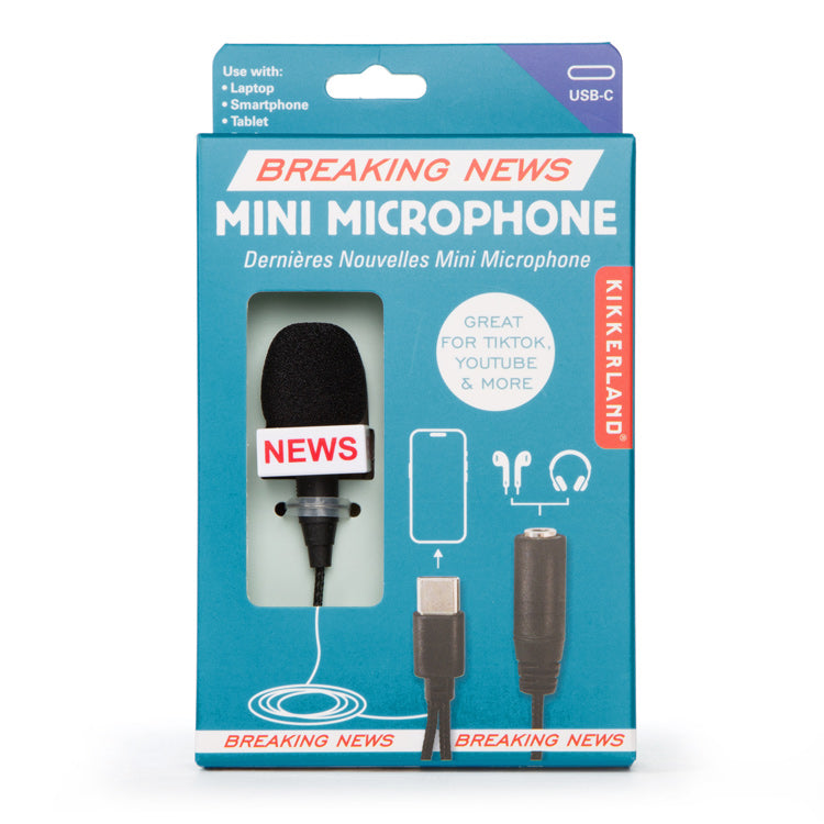 Breaking News Mini Microphone – Kikkerland Design Inc