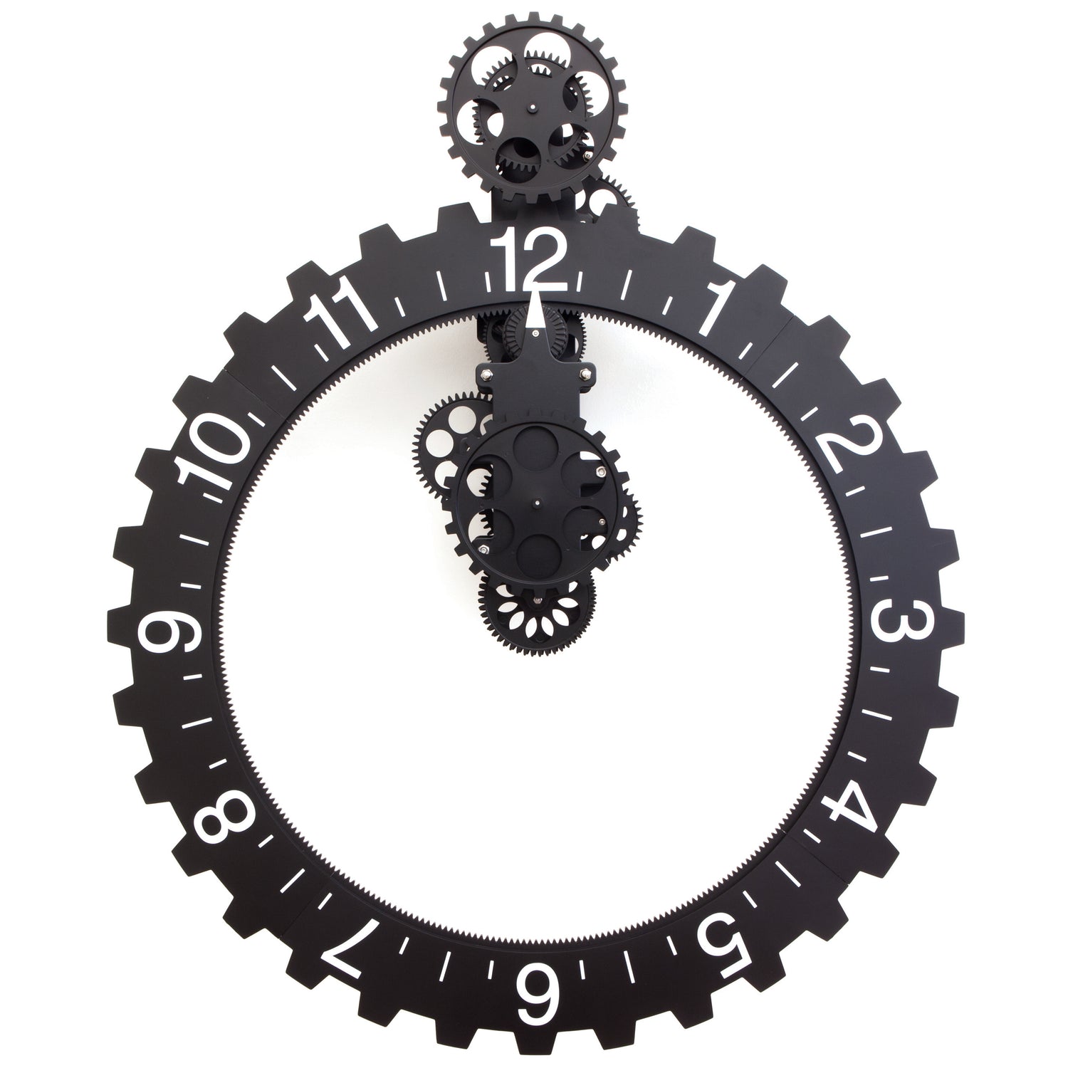 Black Big Wheel Wall Clock