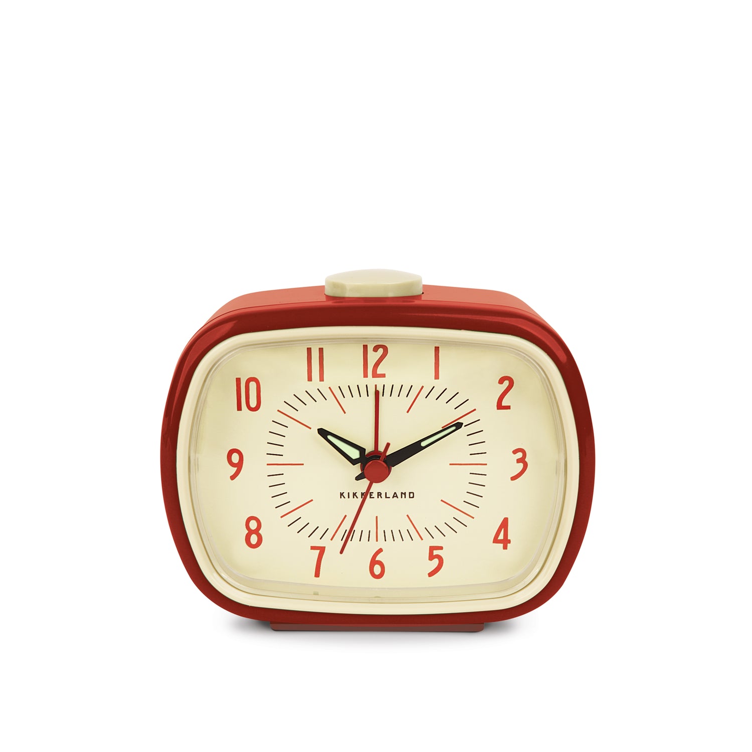 Red Retro Alarm Clock – Kikkerland Design Inc