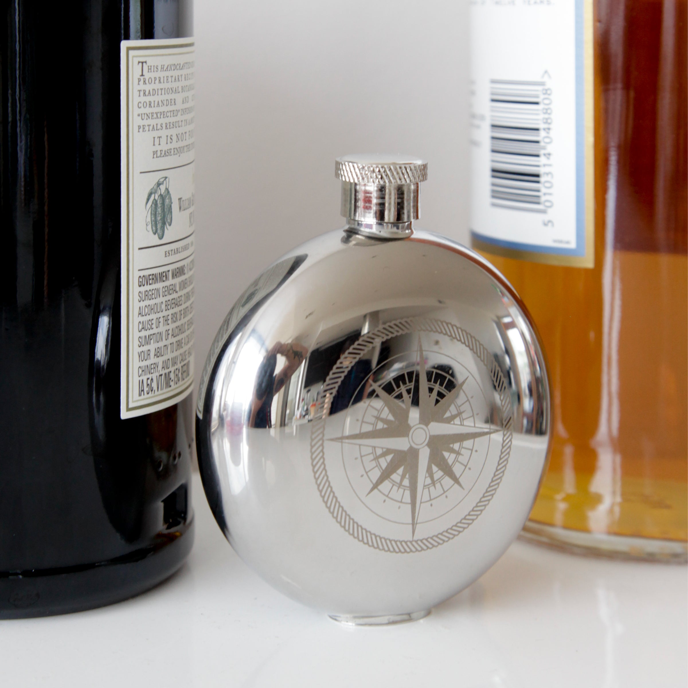 Compass Canteen Flask Small Kikkerland Design Inc