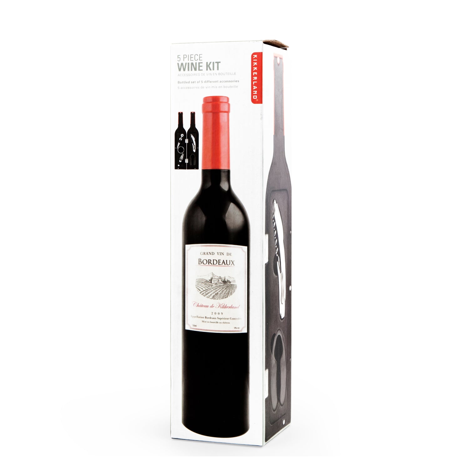 Kit d'accessoires pour bouteille de vin grand – Kikkerland Design Inc