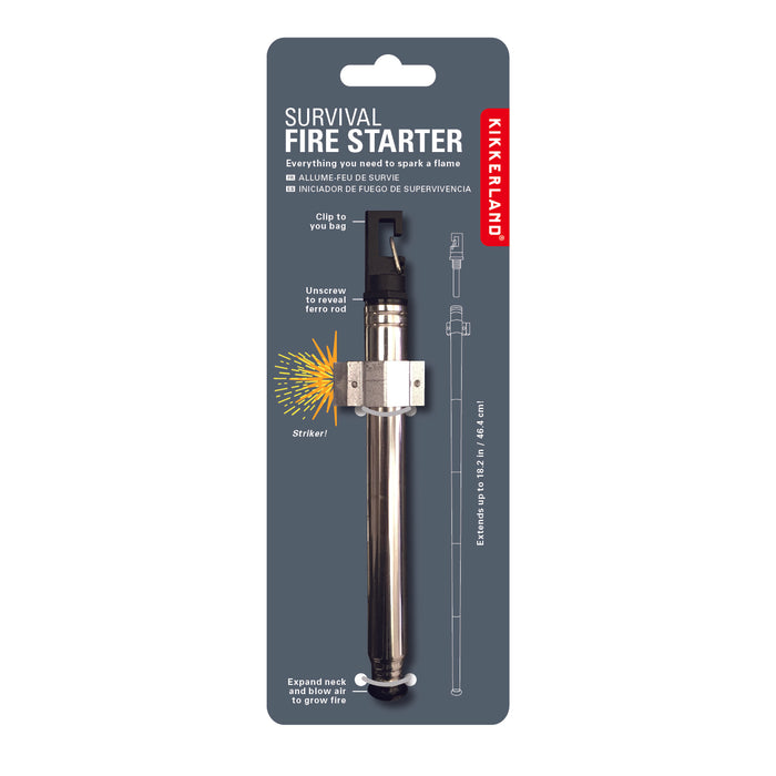 Survival Fire Starter, EDC, for Camping, Hiking, Outdoors Adventures
