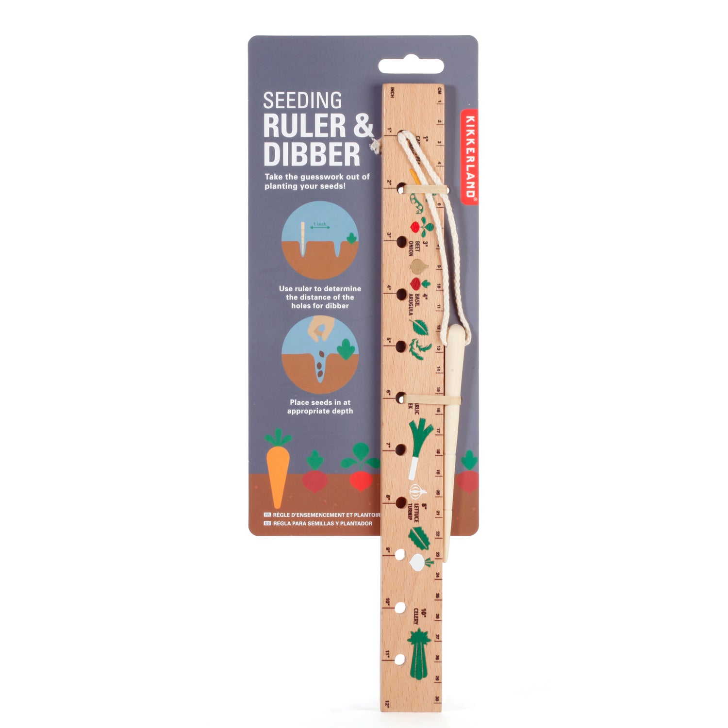 Wooden Planting Ruler