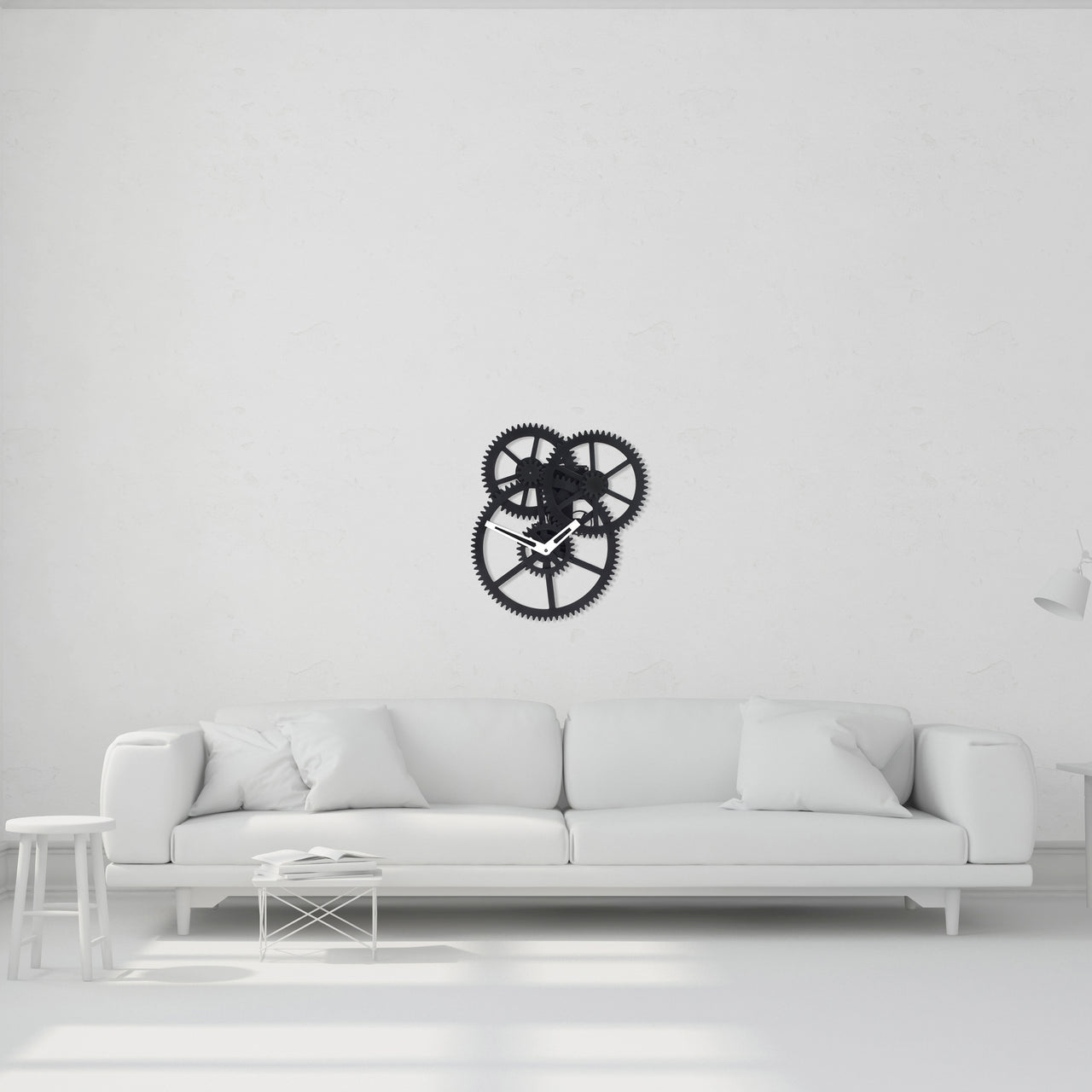 Triple Gear Wall Clock Kikkerland Design Inc