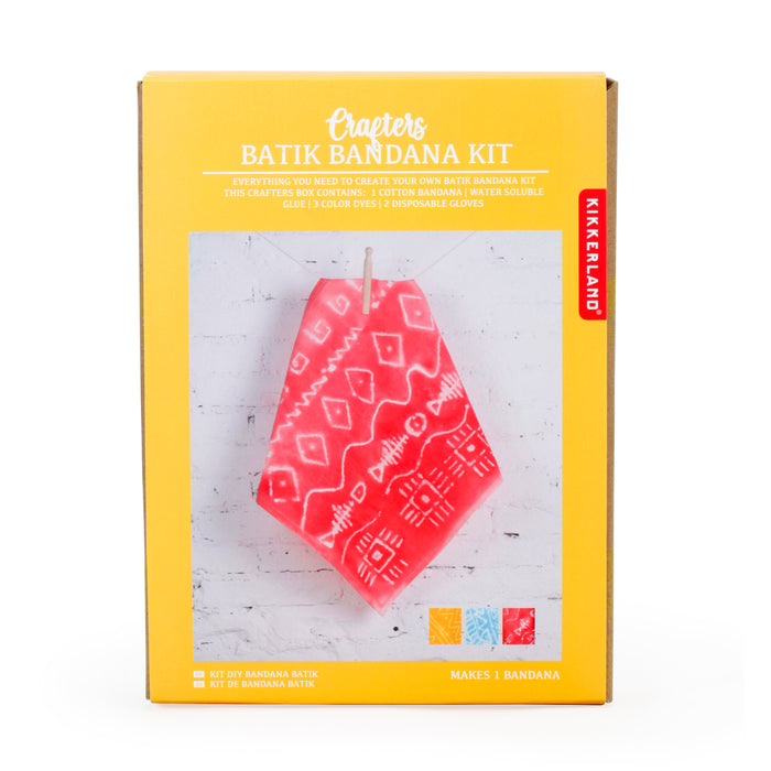 Crafters DIY Hand Dye Batik Bandana, Red/Yellow/Blue Kit