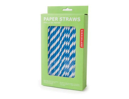 Paper Straws + Blue