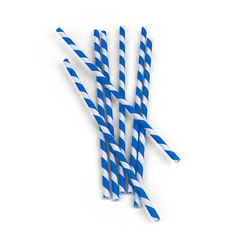 Paper Straws + Blue