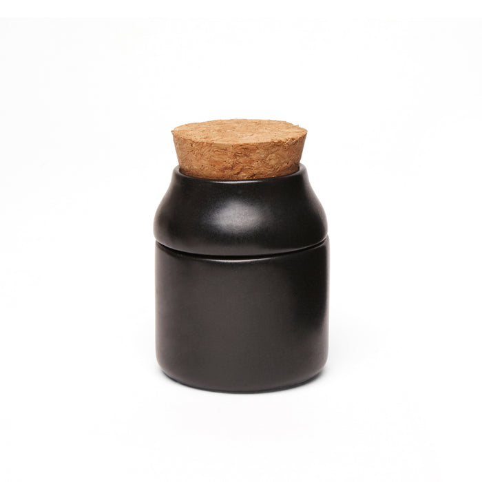 Ceramic Grinder + Jar Small Black