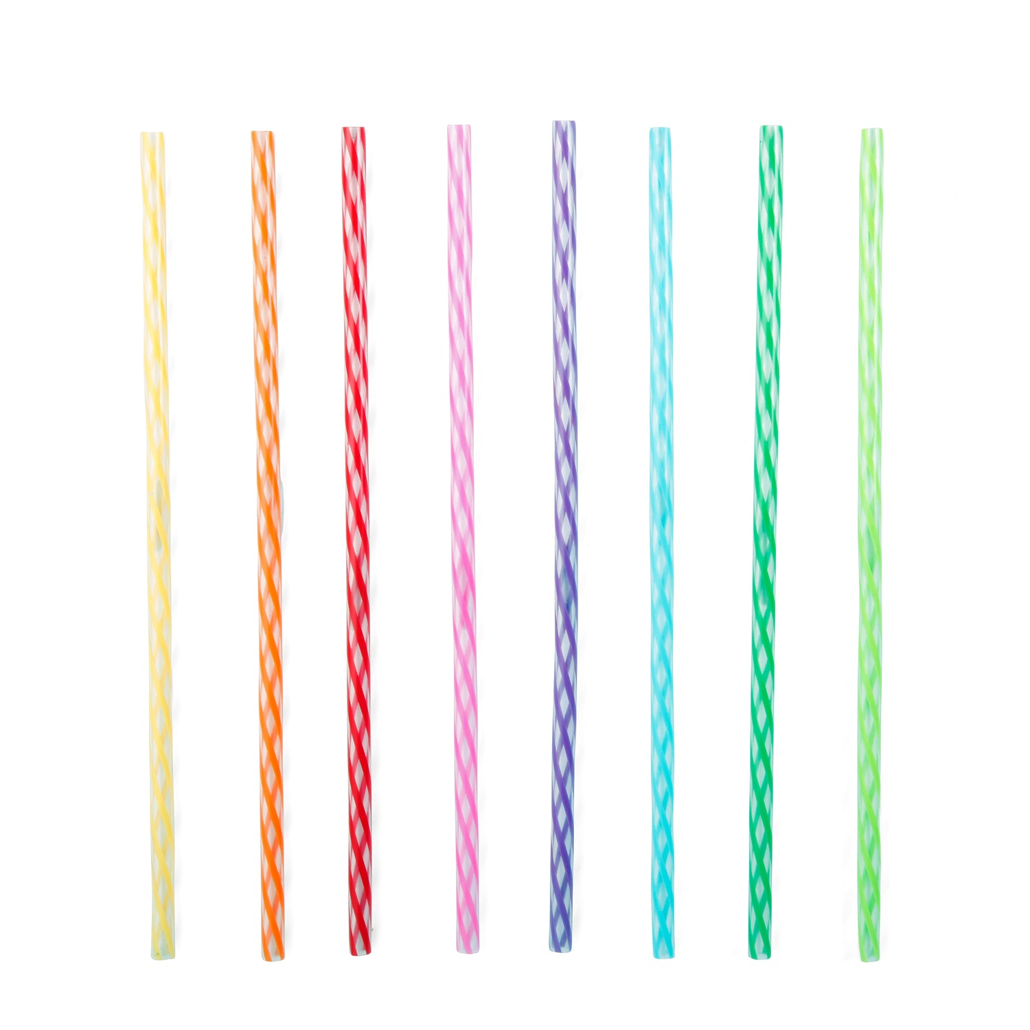 Neon Rainbow Stainless Steel Reusable Straw 
