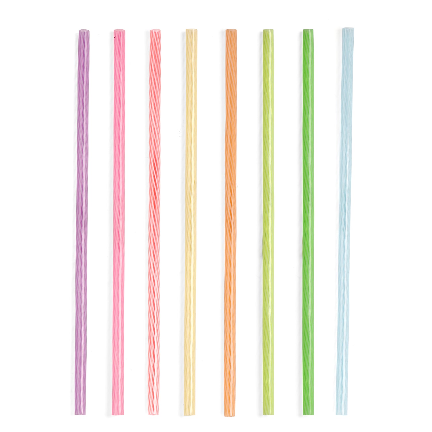 Kikkerland Reusable Glass Straws, 6 Assorted Colors (CU279)