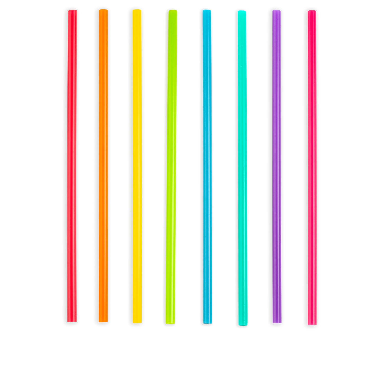 Kikkerland Straws, Reusable,11 (Set of 24) Rainbow – Little Red Hen