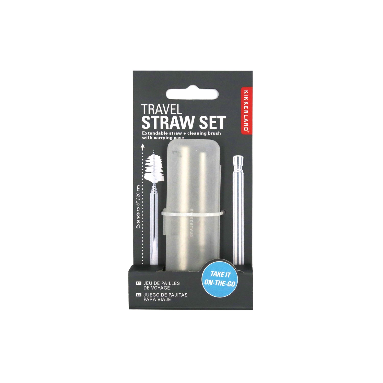 StrawExpert Reusable Stainless Steel Straws, Travel Case