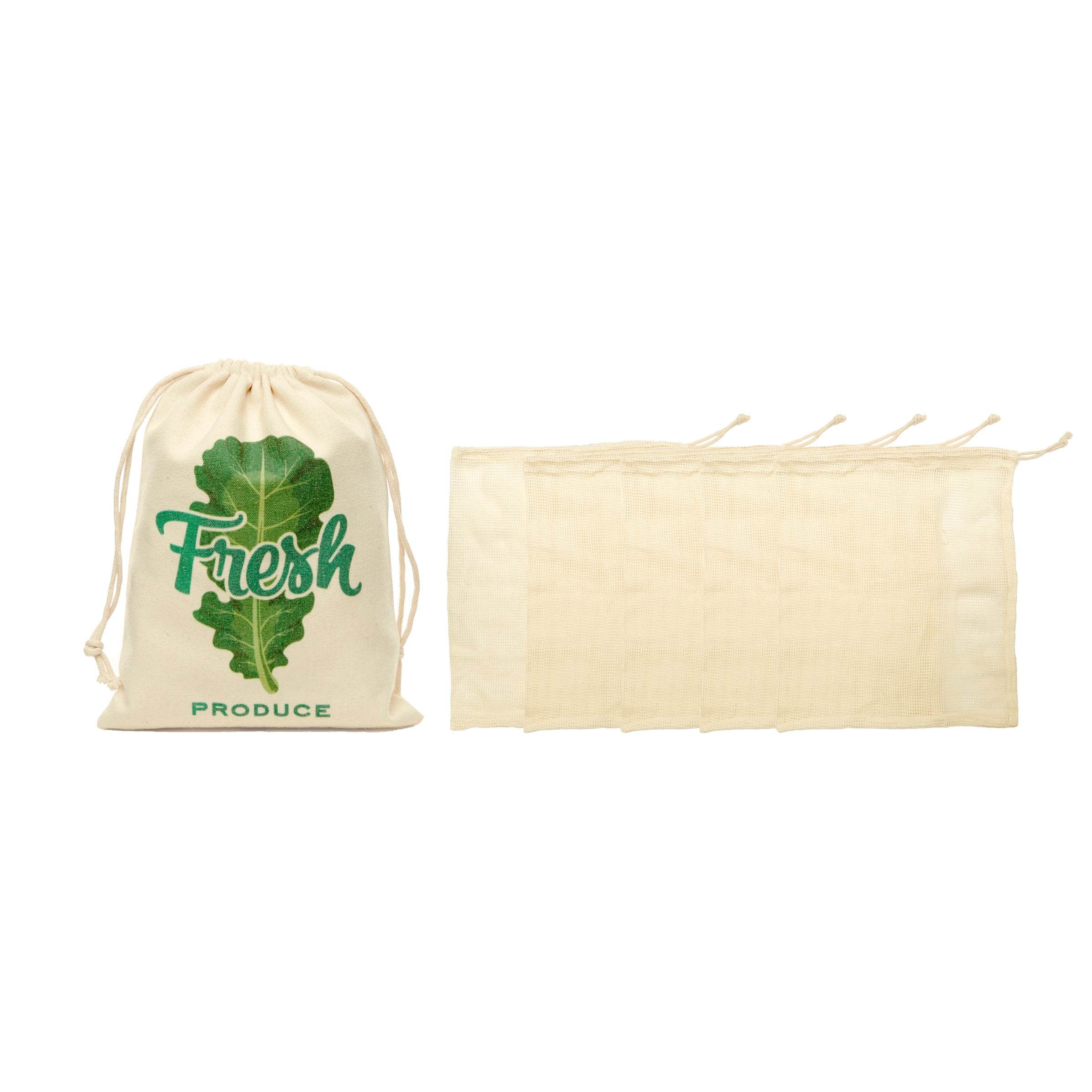 Cotton Mesh Produce Bags S/5 — Kikkerland Design Inc