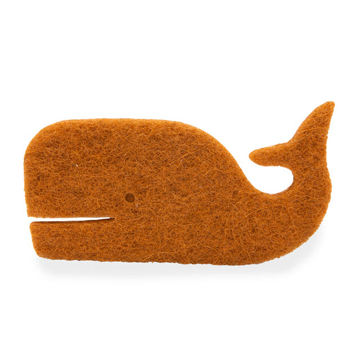 Natural Coconut Fiber Two Sided Whale Scrub Sponges, Set of 3